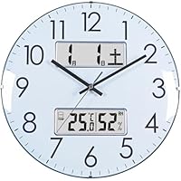 日付・曜日表示付き掛時計 Amazon.co.jp: 掛け時計 電波時計 温度・湿度・日付・曜日表示